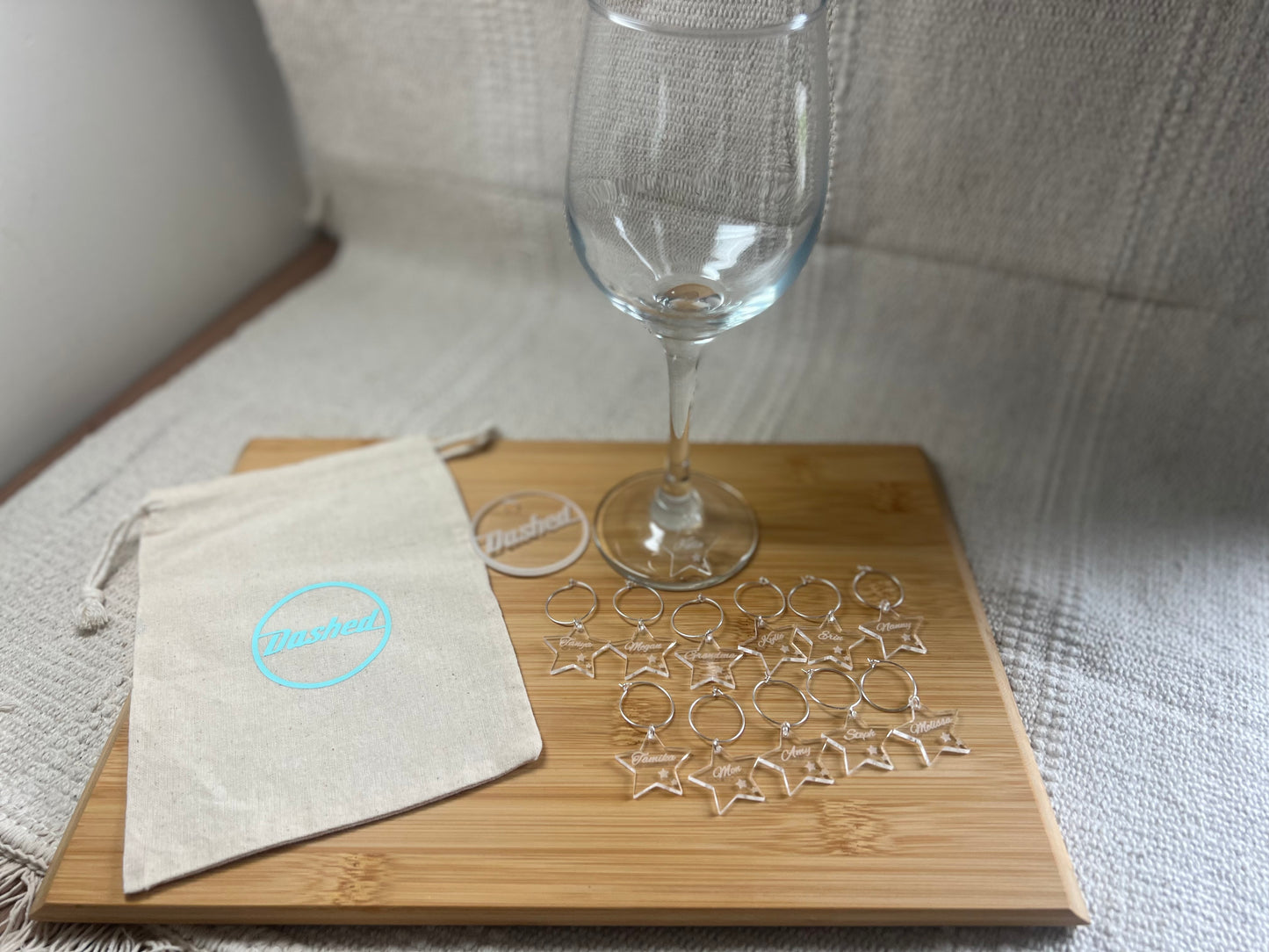 Wine glass charm - Acrylic