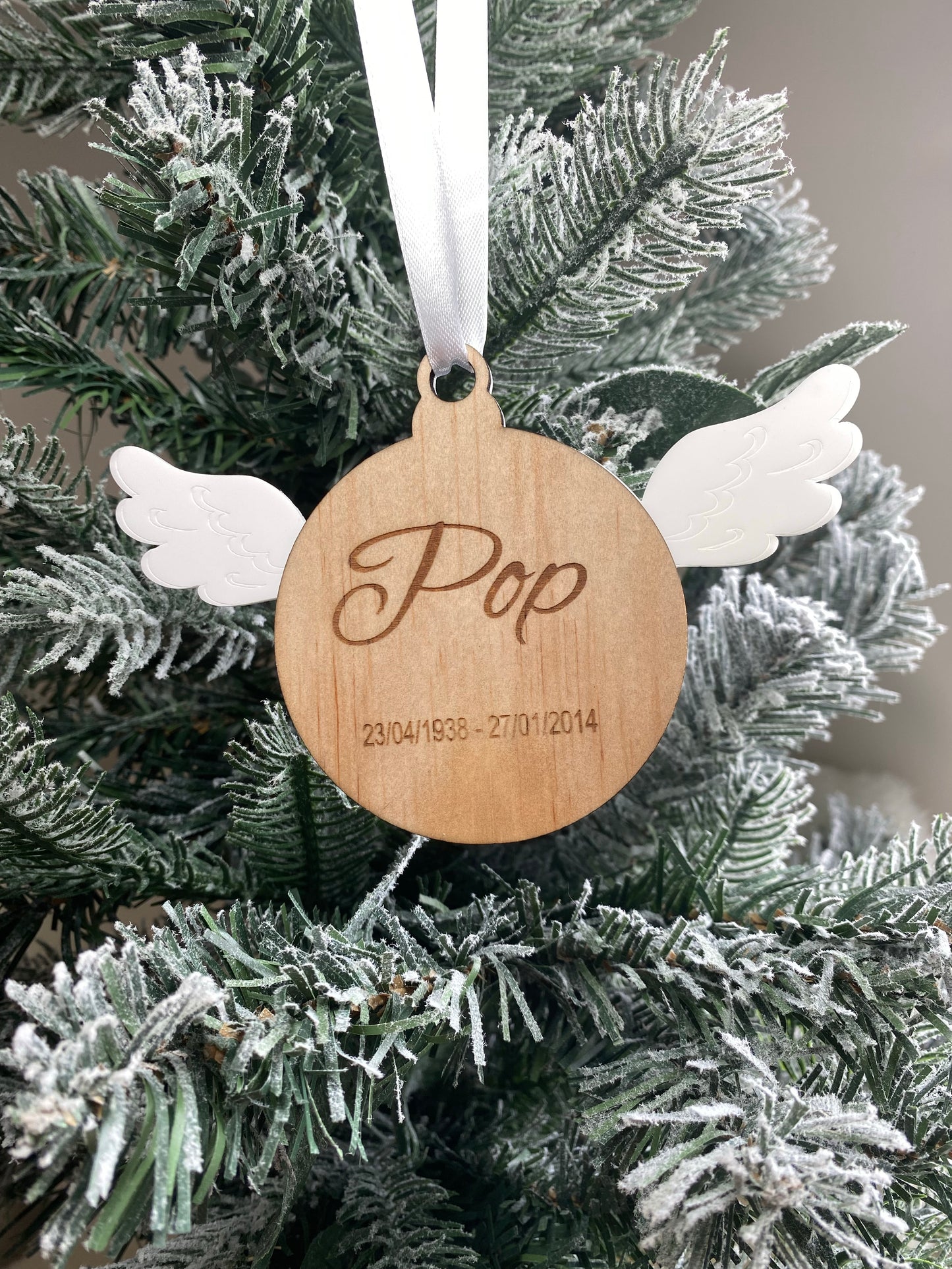 Angel Wing Christmas Bauble