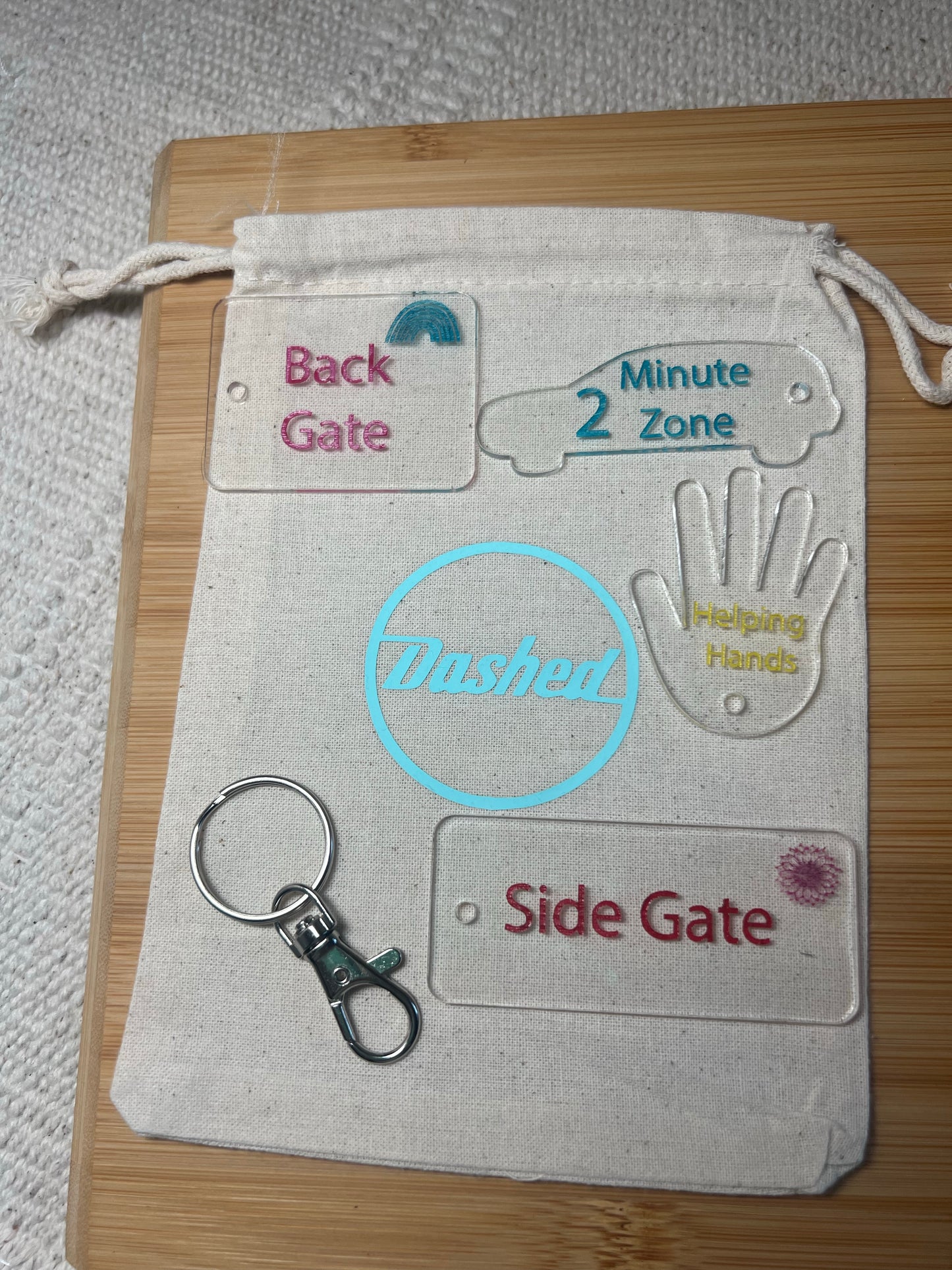 School pickup location reminder tags