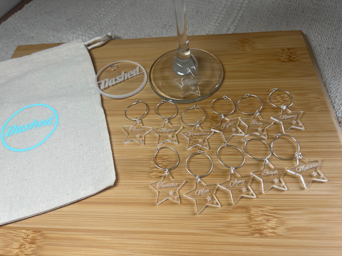 Wine glass charm - Acrylic