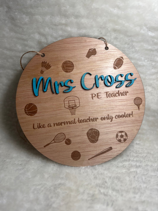 Teacher / Coach sign 20cm