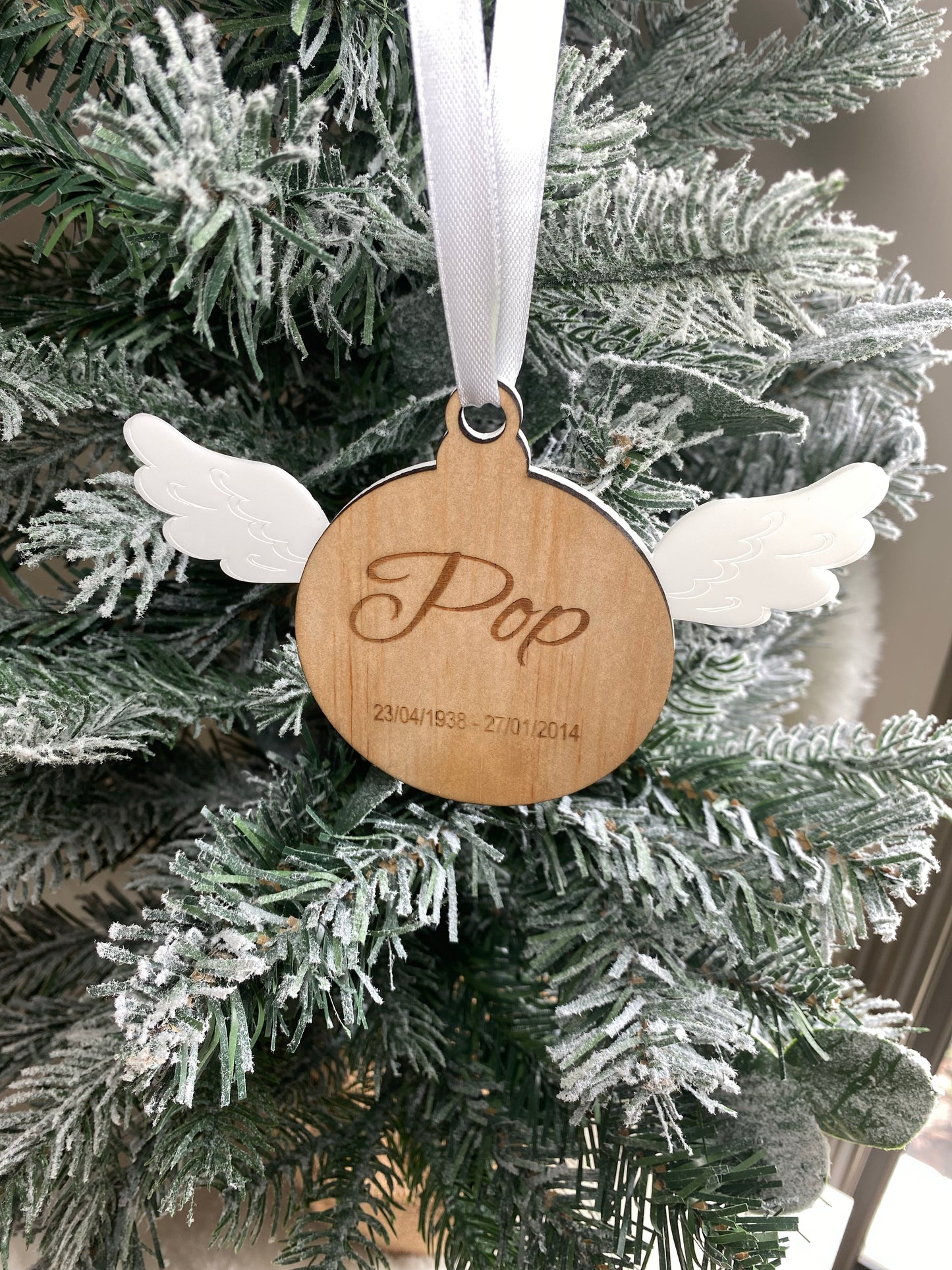 Angel Wing Christmas Bauble