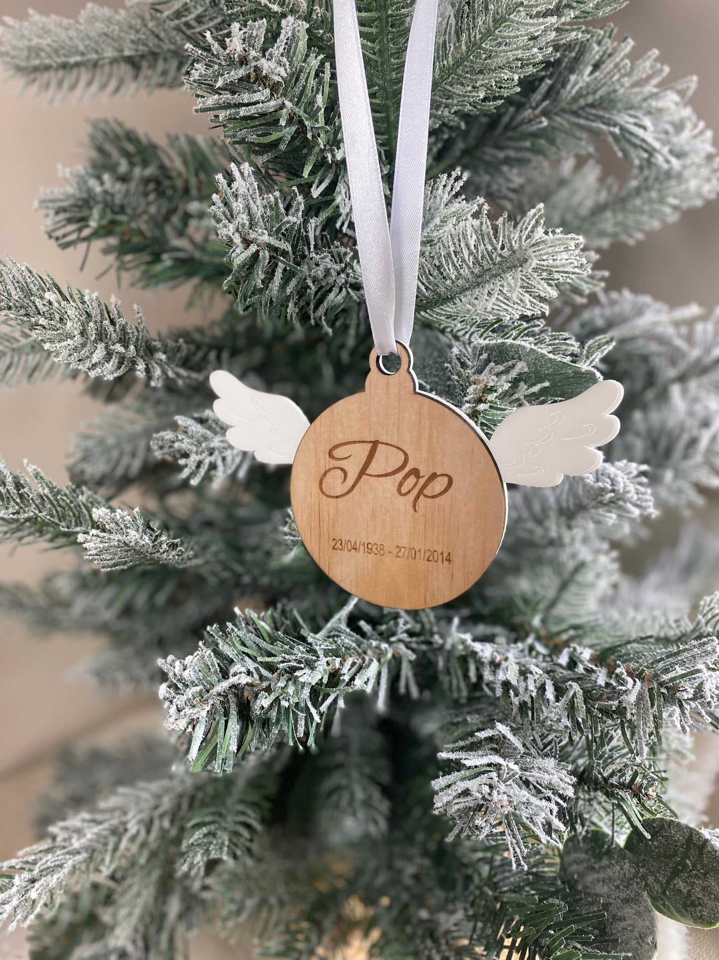 Angel Wing Christmas Bauble
