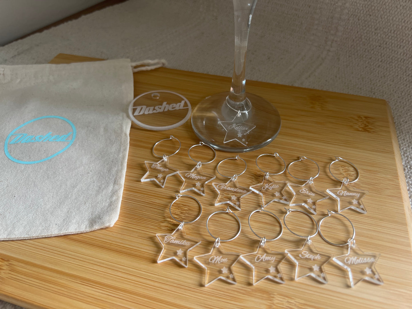 Wine glass charm - Acrylic